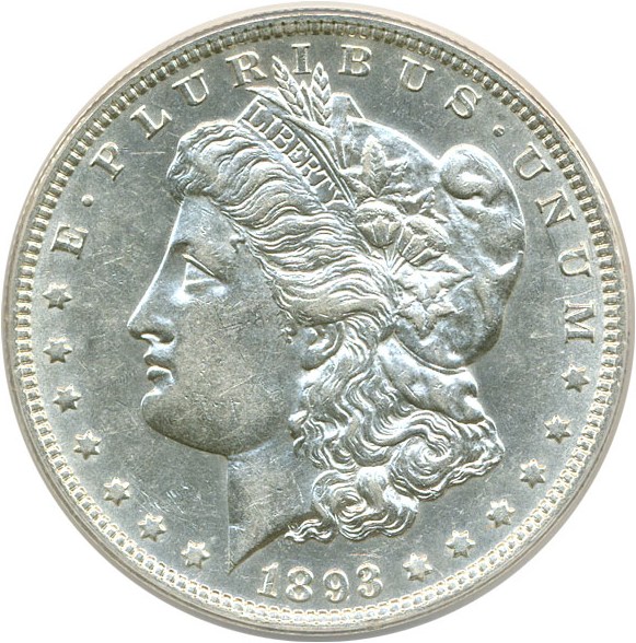 image for: Top 100 VAM: 1893 $1 ANACS AU50 (VAM 4  Doubled Stars)