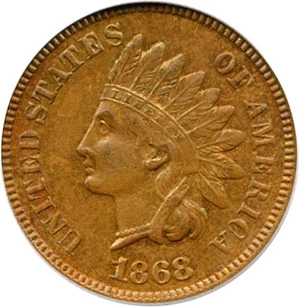 image for: 1868 1c PCGS MS64 BN
