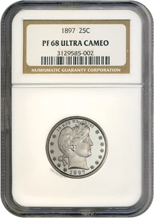 image for: 1897 25c NGC Proof 68 UCameo
