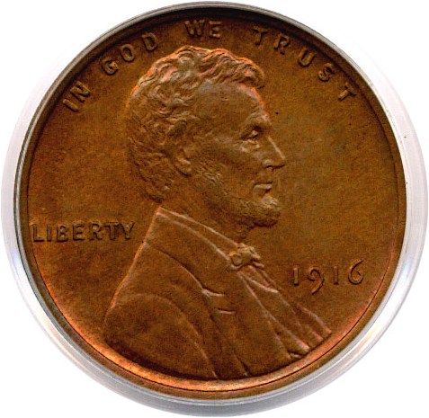 image for: 1916 1c  PCGS MS63 BN