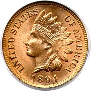 image for: 1894 1c PCGS MS65 RD