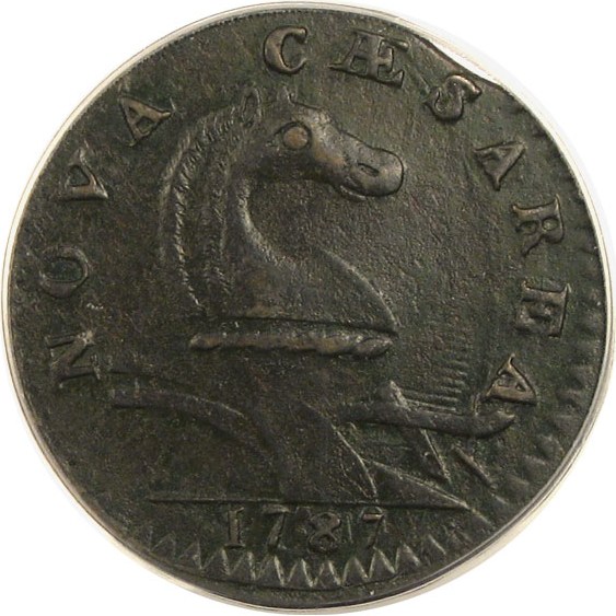 image for: 1787 New Jersey PCGS XF45 (Outlined Shield)