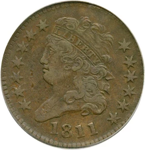image for: 1811 1/2c PCGS VF35