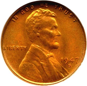 image for: 1947-S/S 1c ANACS MS67 RD (RPM-2)