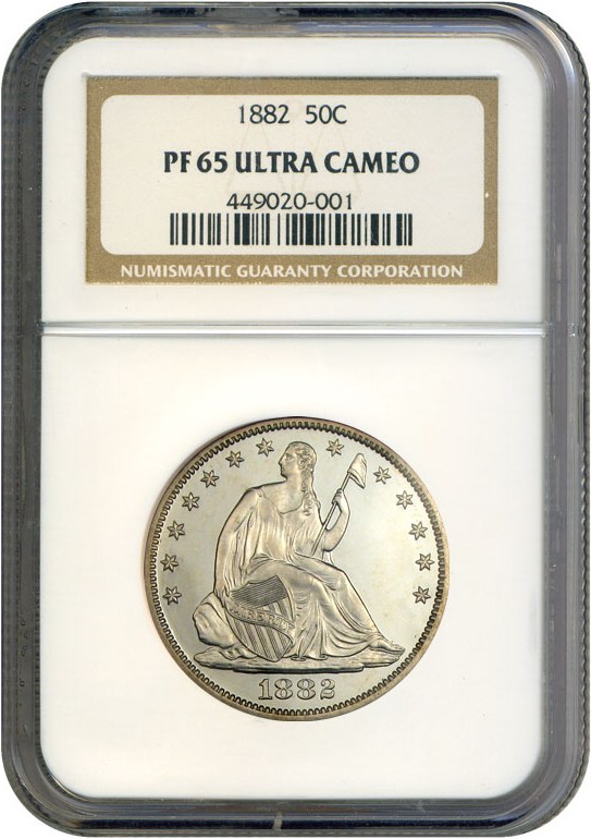 image for: 1882 50c  NGC Proof 65 Ultra Cameo