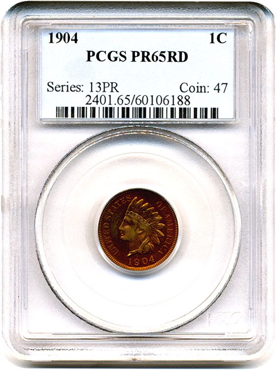 image for: 1904 1c  PCGS Proof 65 RD