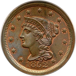 image for: 1852 1c PCGS/CAC MS65 BN