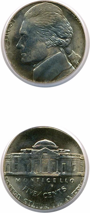 image for: Mint Error: No Date 5c PCGS MS64 Struck on Clad 10c Planchet
