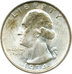 image for: 1934-D 25c PCGS MS66