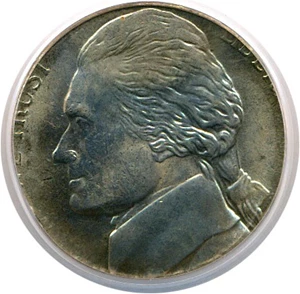 image for: Mint Error: No Date 5c PCGS MS64 Struck on Clad 10c Planchet