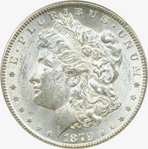 image for: Top 100 VAM: 1879-CC $1 PCGS MS62 (VAM-3 Capped Die)