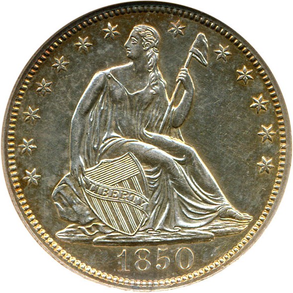 image for: 1850 50c  NGC Proof 61