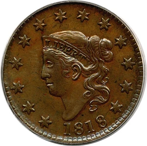 image for: 1818 1c PCGS AU55