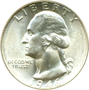 image for: 1946 25c PCGS MS66