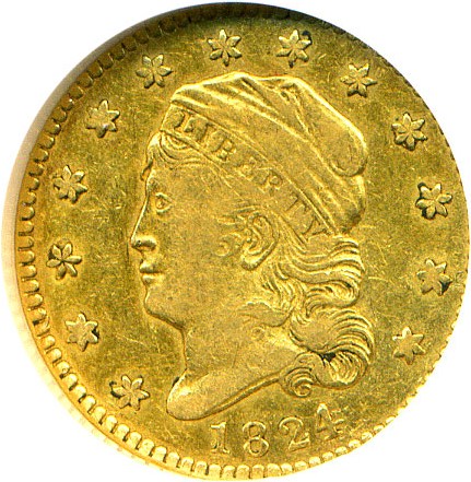 image for: 1824/1 $2 1/2  NGC AU53