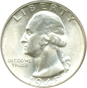 image for: 1945 25c PCGS MS66