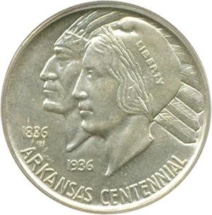 image for: 1939-D 50c Arkansas PCGS MS64