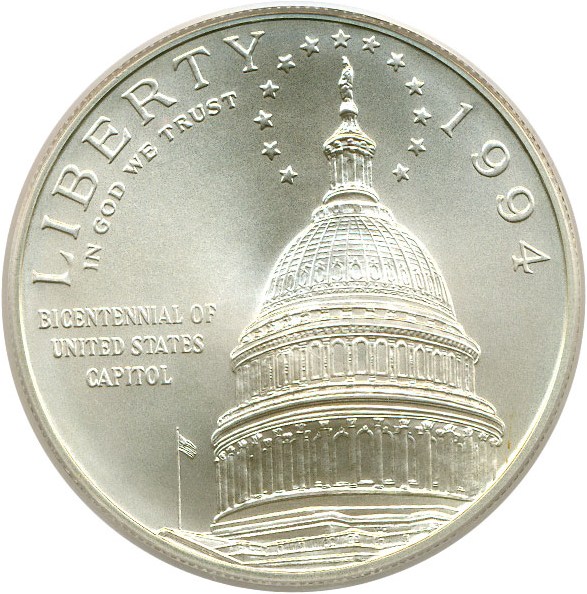 image for: 1994-D $1 Capitol PCGS MS69