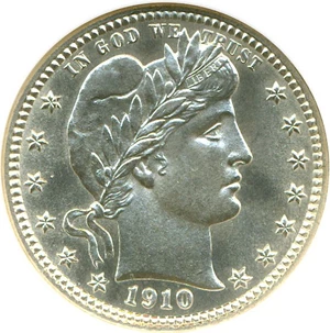 image for: 1910 25c NGC MS65