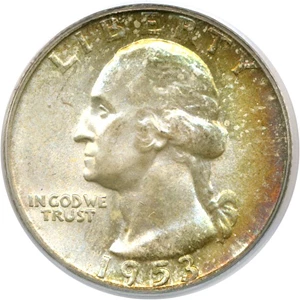 image for: 1953-S 25c PCGS MS67 * Color *