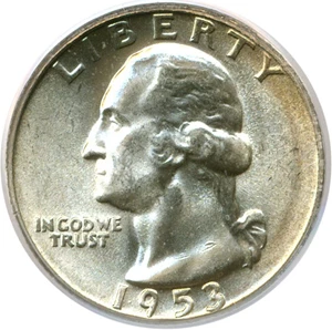 image for: 1953 25c PCGS MS66