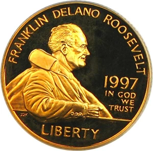 image for: 1997-W $5 Franklin D. Roosevelt PCGS Proof 69 DCameo
