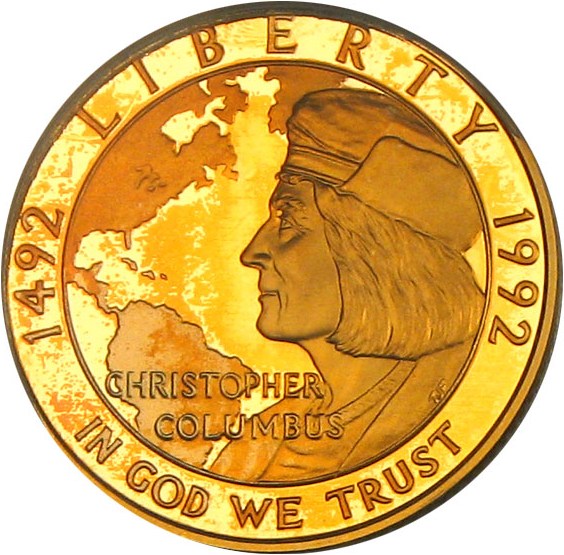 image for: 1992-W $5 Columbus PCGS Proof 69 DCameo