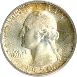 image for: 1950-S 25c PCGS MS66