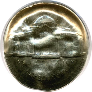 image for: Mint Error: No Date Jeff 5c PCGS MS65 Full Brockage Obv & Broadstruck.