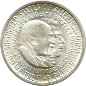 image for: 1954 50c Wash-Carver PCGS MS65