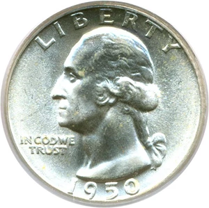 image for: 1950 25c PCGS MS66