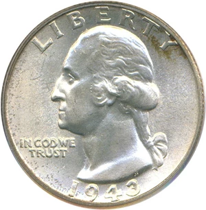 image for: 1943-S 25c PCGS/CAC MS67