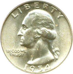 image for: 1954-D 25c PCGS MS66