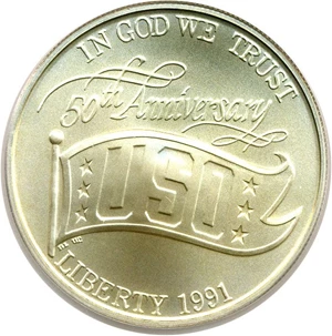 image for: 1991-D $1 USO PCGS MS69
