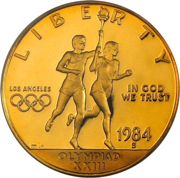 image for: 1984-S $10 Olympic PCGS Proof 69 DCameo