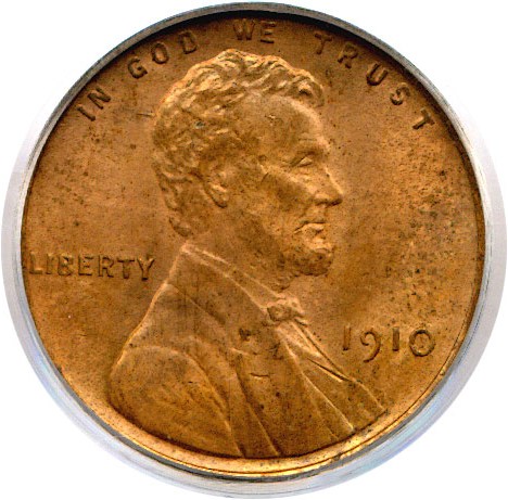 image for: 1910 1c  PCGS MS64 RB