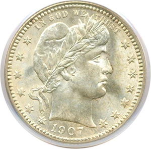 image for: 1907 25c PCGS MS65