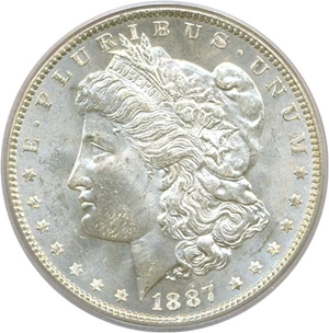 image for: 1887/6 $1 PCGS MS63