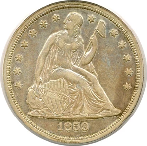 image for: 1859-S $1 PCGS AU50 OGH ex: Eliasberg