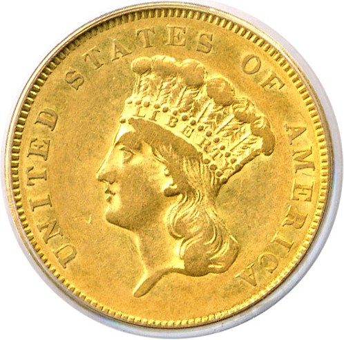 image for: 1855 $3  PCGS XF45