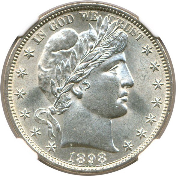 image for: 1898 50c  NGC MS64