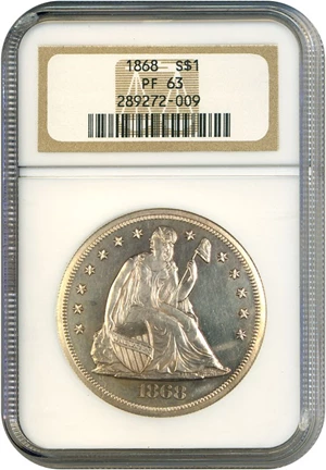 image for: 1868 $1 NGC Proof 63