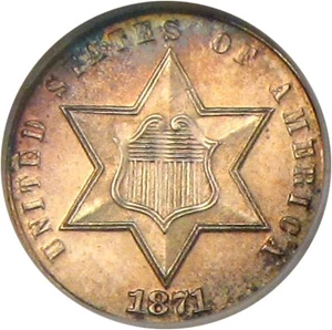 image for: 1871 3cS NGC Proof 65