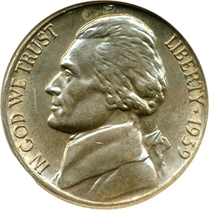 image for: 1939-S 5c Reverse of 1938 ANACS MS65 (5 Steps)