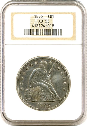 image for: 1855 $1 NGC AU55