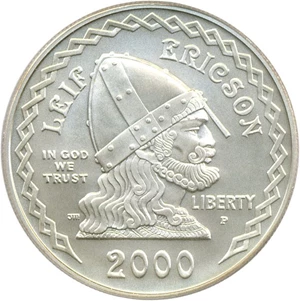 image for: 2000-P $1 Leif Ericson PCGS MS70