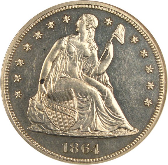 image for: 1864 $1  NGC Proof 63