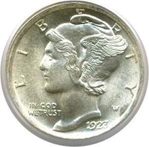 image for: 1923 10c PCGS MS65 FB