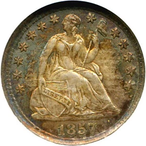 image for: 1857 H10c ANACS MS64 * Color *