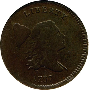 image for: 1797 1/2c DGS F15 (1 Above 1, Lightly Cleaned, Lightly Scratched)